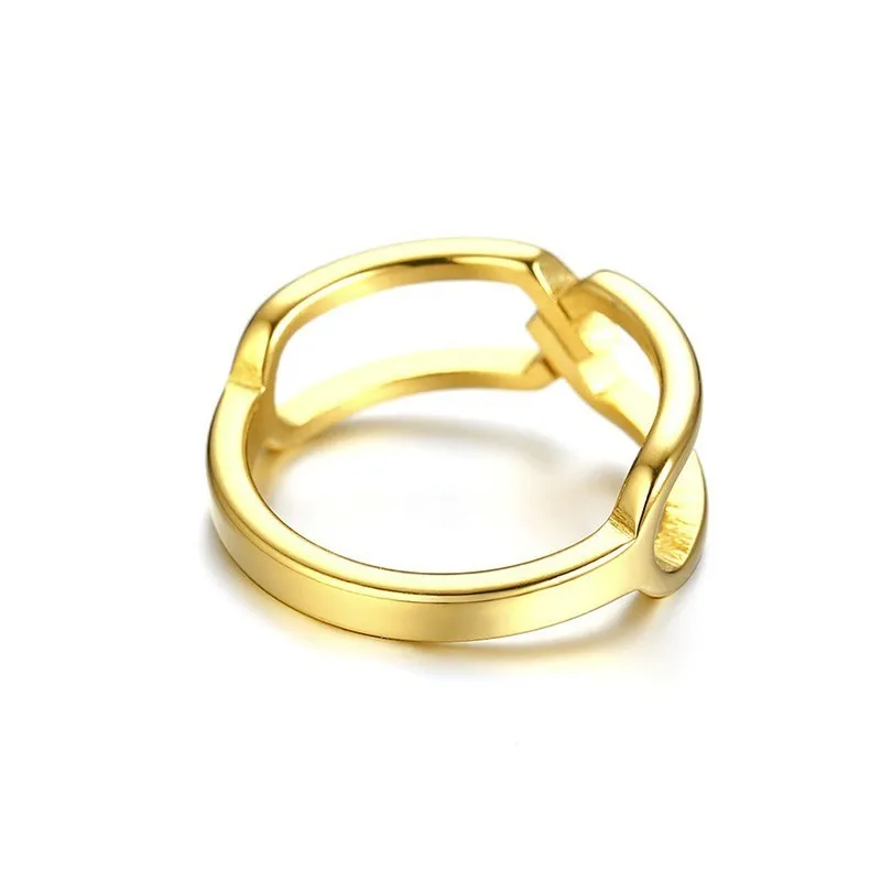 Стильный женский узел из нержавеющей стали золотое кольцо Anel Aneis Masculinos Anillos