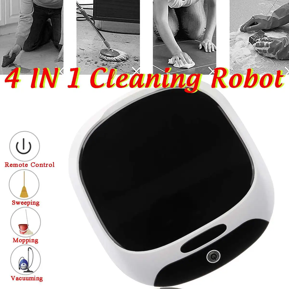 

4in1 Sweeping Robot Auto Cleaner Vacuum Cleaner Home Carpet Floor Living Room 360 Degree Rotation Strong Suction Mopping Colors