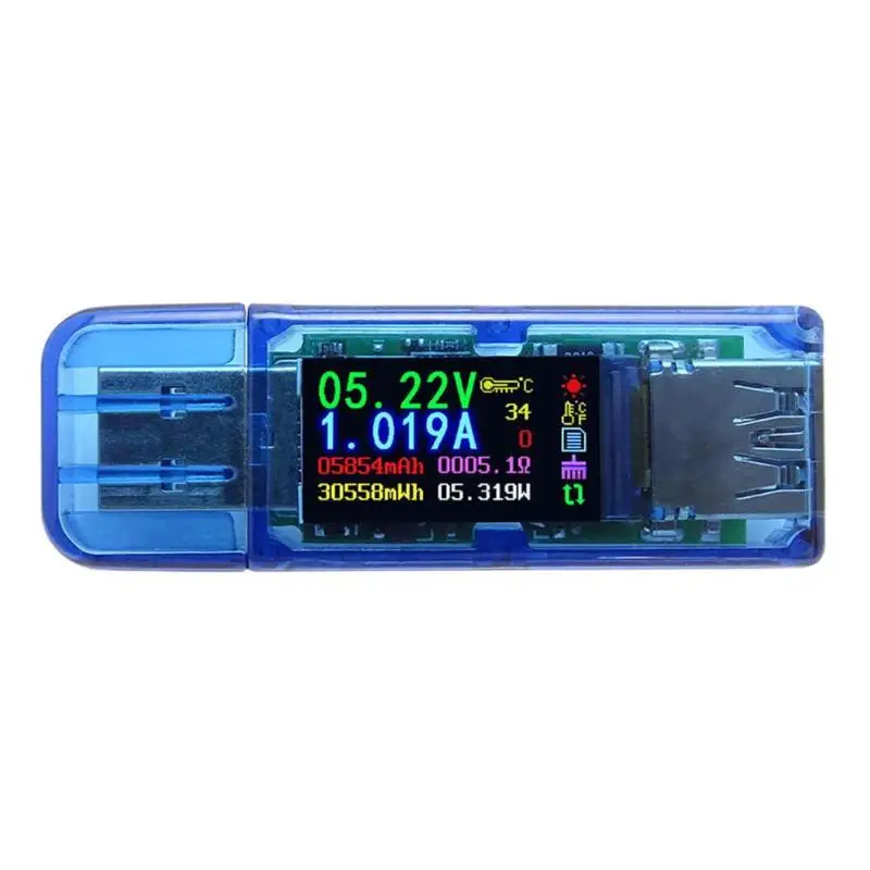 Тестер USB 3 0 IPS HD цветной экран вольтметр мощности напряжение тока