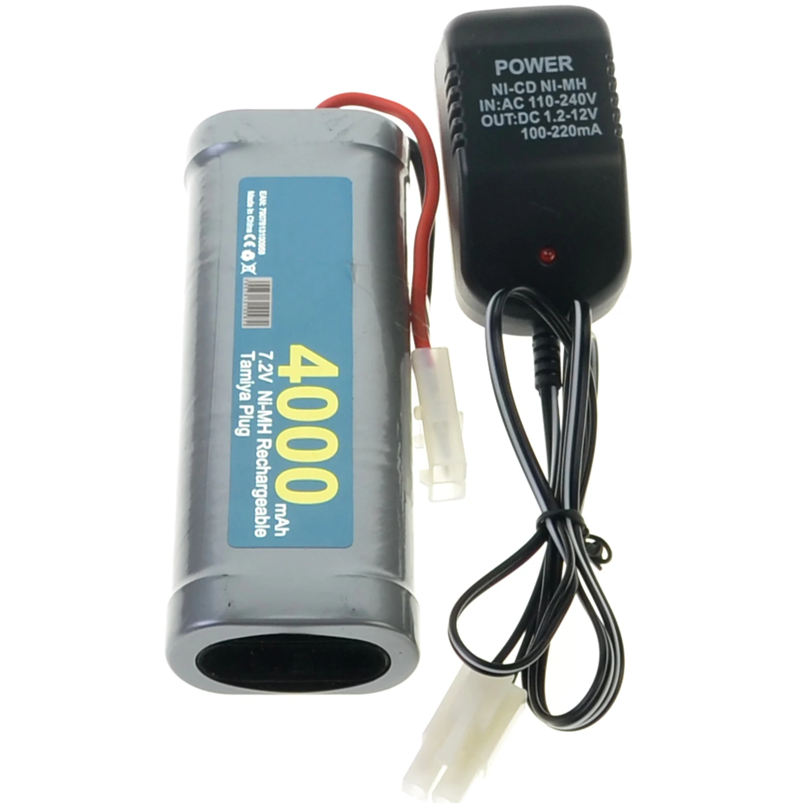 1x NiMh Tamiya Plug 7,2 V 4000mAh RC+ зарядное устройство перезаряжаемый аккумулятор серый