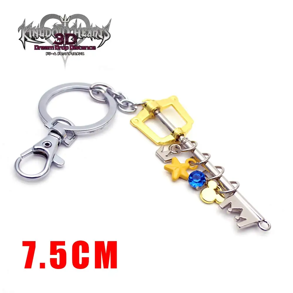 

Wellcomics Game Kingdom Hearts Sora Key Keyblade +4 Pendants Metal Handmade Pendant Keychain Keyring Ornament Cosplay Collection