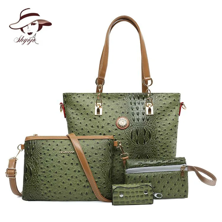 

New Women Handbag Luxury Shoulder Bags PU Leathers 4pcs/set Fashion Ladies Fashion High Quality Large Capacity Crossbody Tote