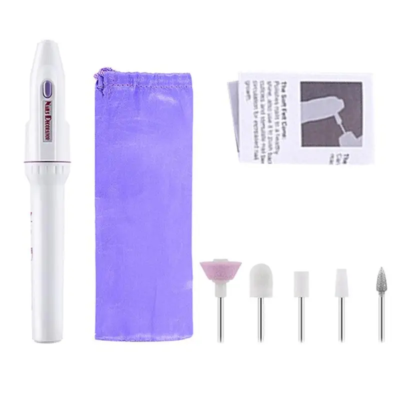 

1 Set Electric Nail Grinder Grooming Nails Art Buffer Polishing Pen Manicure Drill Machine Files Carve Grinder Polisher Tool