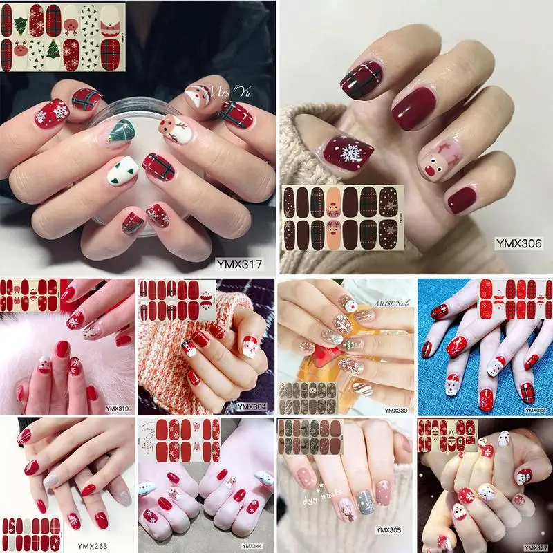14 шт. наклейки для дизайна ногтей DIY Рождество Хэллоуин украшения наклеек