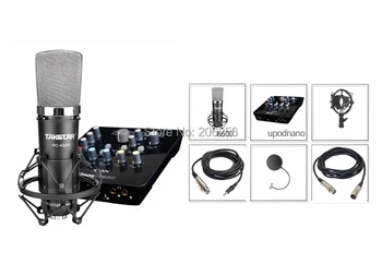 

Takstar PC-K600 recording microphone with ICON Upod nano sound card professional for studio recording,chat room,broadcasting