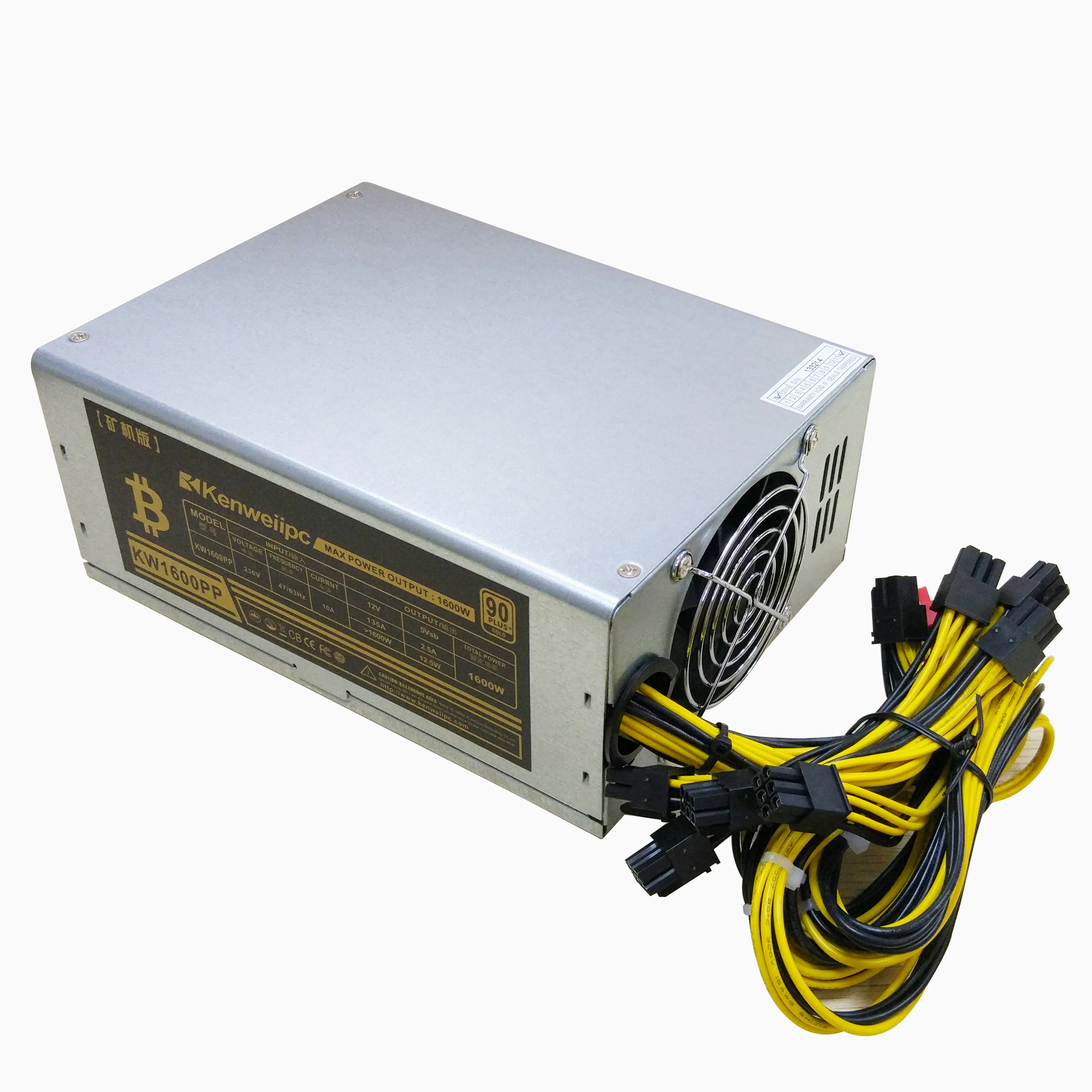 Высокоэффективный блок питания 1600 Вт 6PIN * 10 с поддержкой antminer S9 T9 A7 D3 L3 BTC для