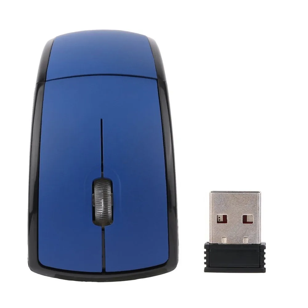 1PCS 2.4G Snap in Transceiver Fold Wireless Mouse Cordless Mice USB