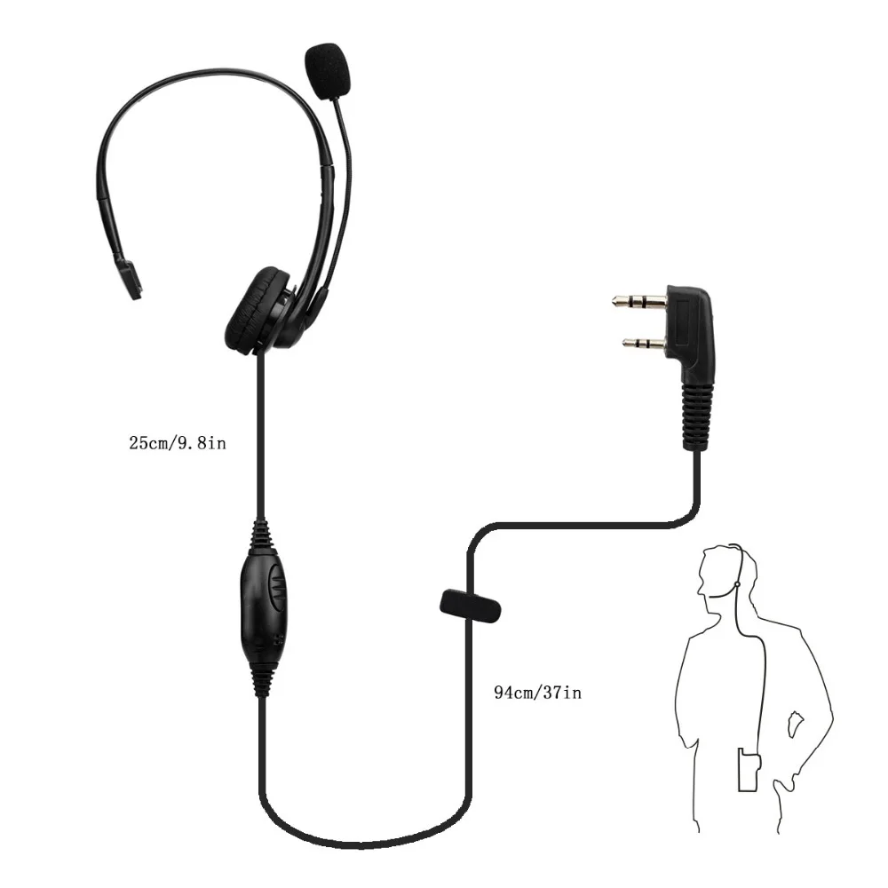 2 контактный гарнитура для наушников TK220 Jianwu Baofeng UV 5R BF 888S Retevis H777 PUXING TYT interphone