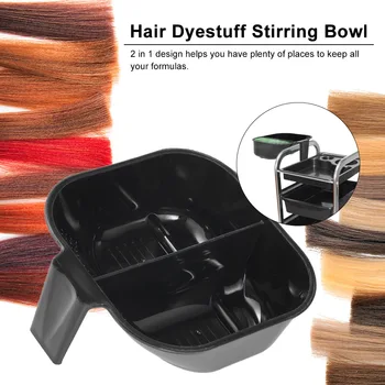 

Hair Coloring Bowl Set with Holder Hair Dyestuff Cream Paint Stirring Bowl for Barber Hair DIY Hairdressing Styling Tool