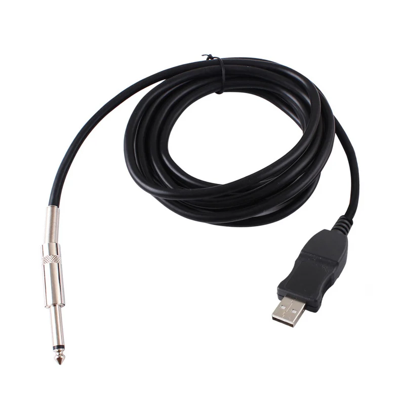

USB Guitar Cable 3 Meter Electric Guitar Cable usb Guitar Recorder 10 FT USB to 1/4 inch Guitar Cable Plug And Play Jam Record