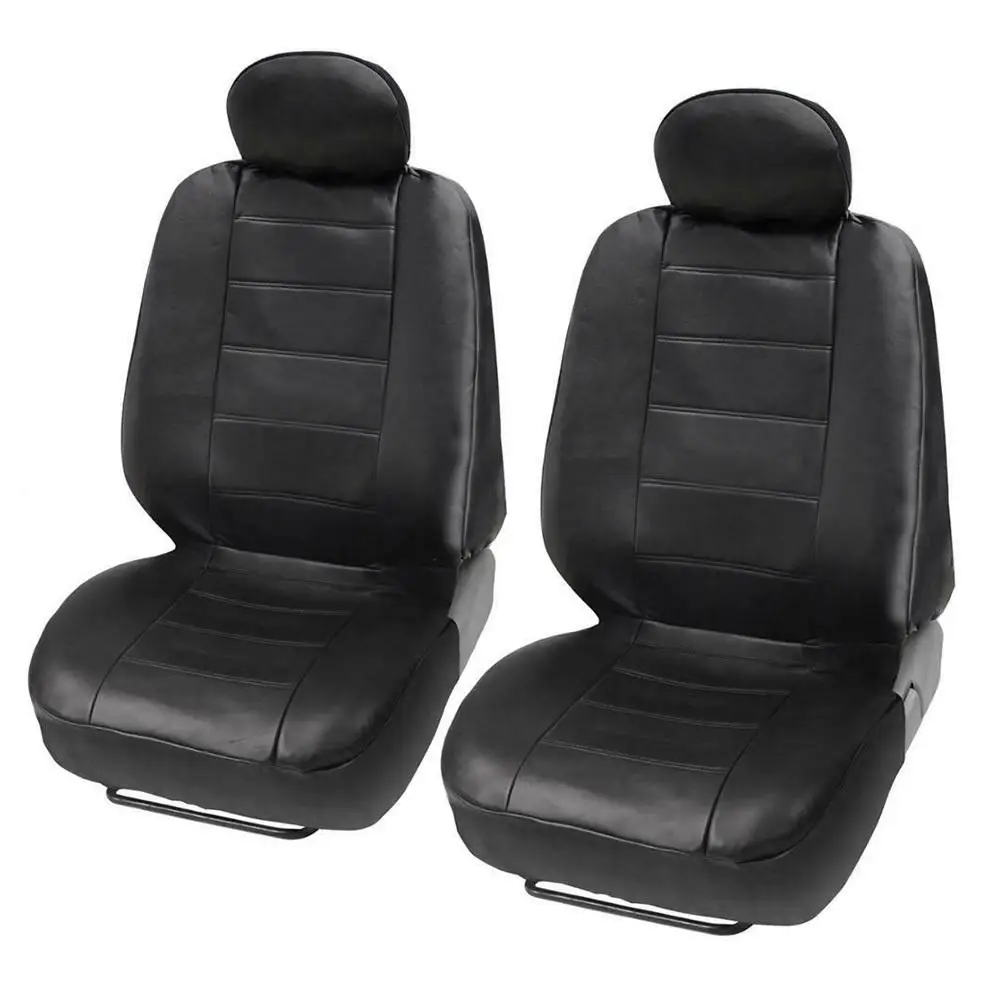 

9PCS Set Black Artificial PU Leather Car Seat Cover Seat Cushion For Four Seasons Anti-dirt Wear-resistant Universal Seat Cover