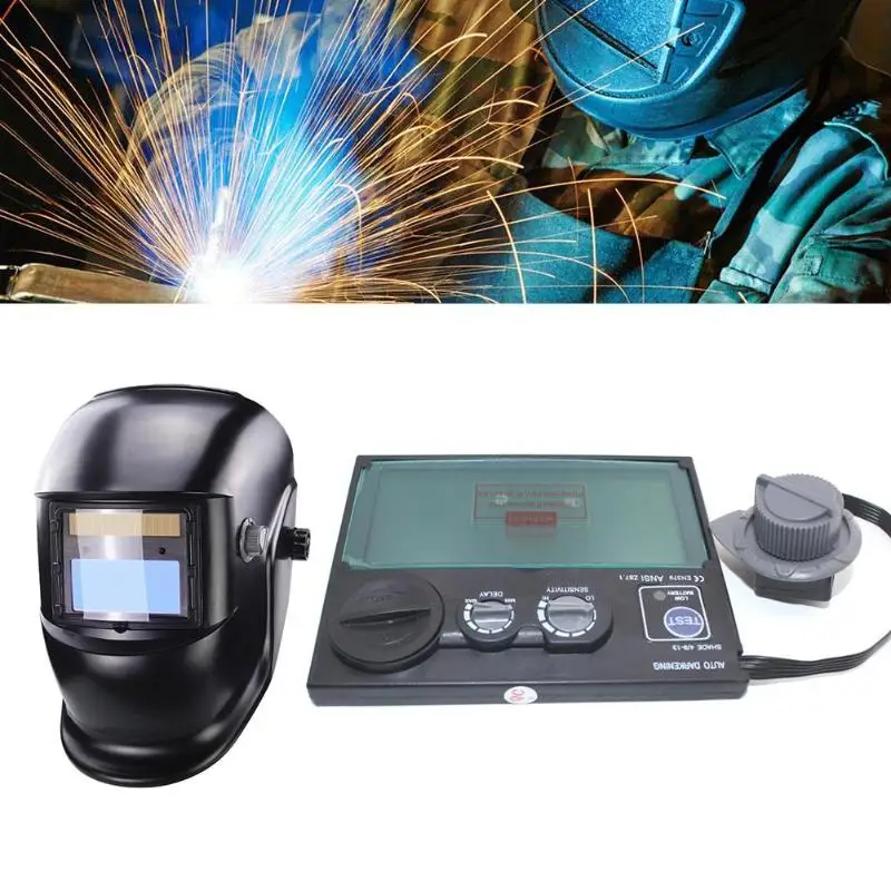 

DIN9-DIN13 LCD Screen Solar Auto Darkening Electric Welding Helmet Mask welder Cap Goggles Lens Automation UV IR Filter