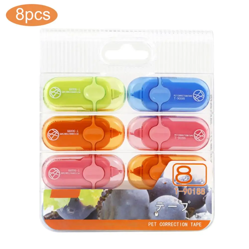 

Correction Tape Mini Capsule Shape Candy Color Cover Up Tape Student Stationery Premium Safe Modification Tape Office Supplies