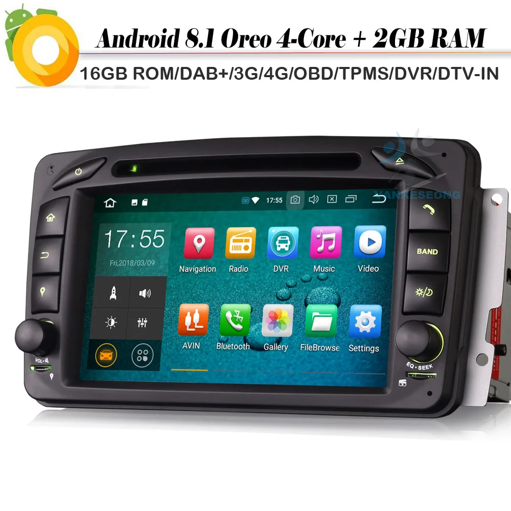 Четырехъядерный Android 8 1 DAB + Navi авторадио WiFi радио 4G GPS автомобильный CD плеер для