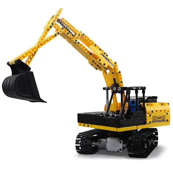 

New ! CaDA C51057W Truck Toy Blocks Electric Intelligent Remote Control Assembly Crawler Excavator Truck Toy Kids Perfect Gift