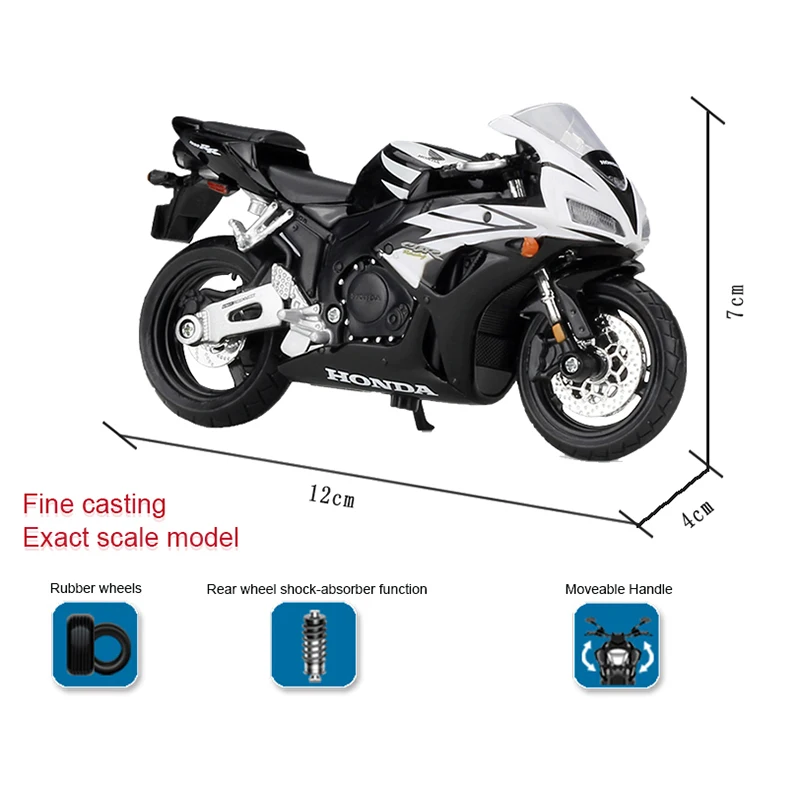 MAISTO 1:18 Honda CBR1000RR сплав литье под давлением модель мотоцикла работоспособная