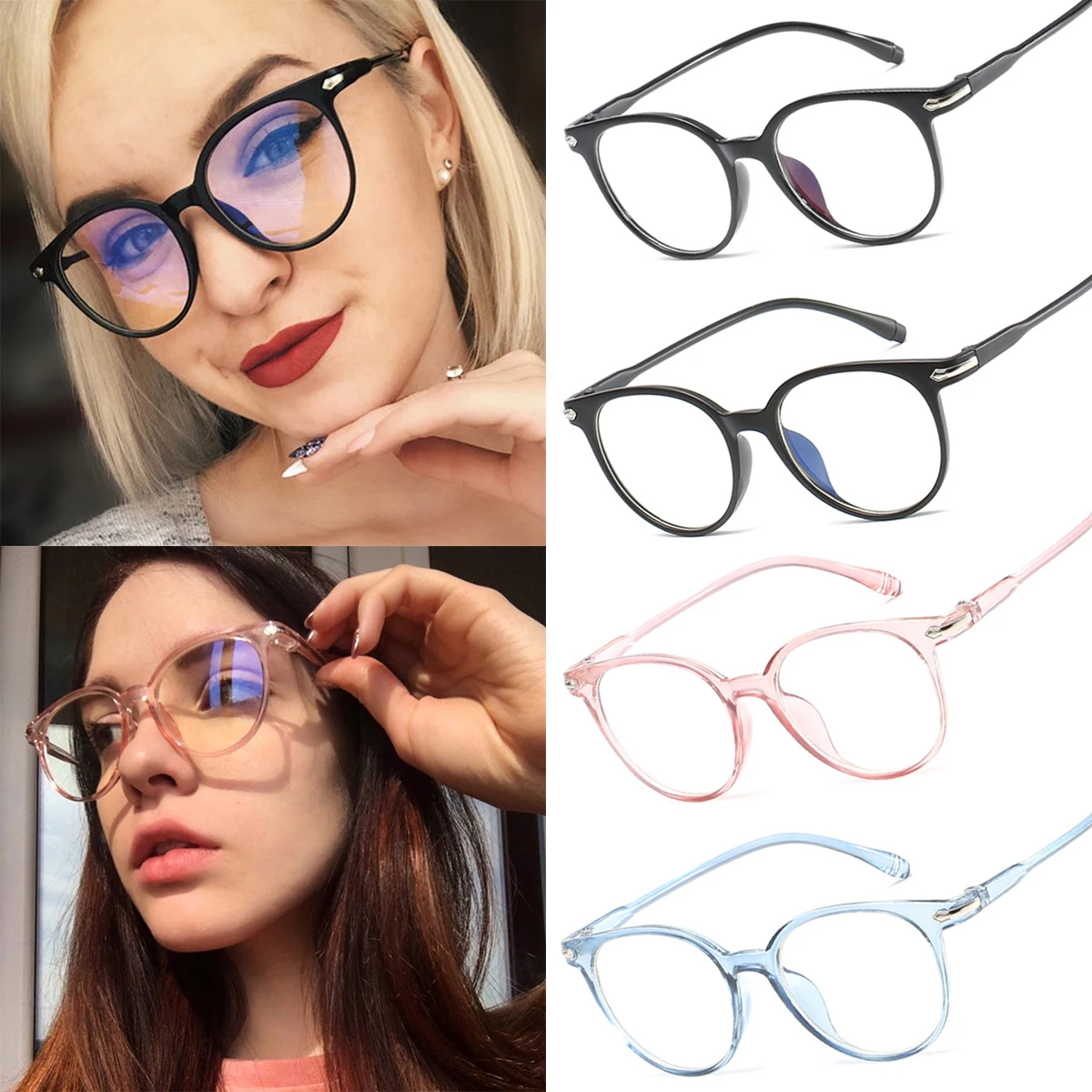 

CANCHANGE New Vintage Cat Eye Glasses Women Clear Glasses Transparent Lens Women's Glasses Frame oculos Dropshipping