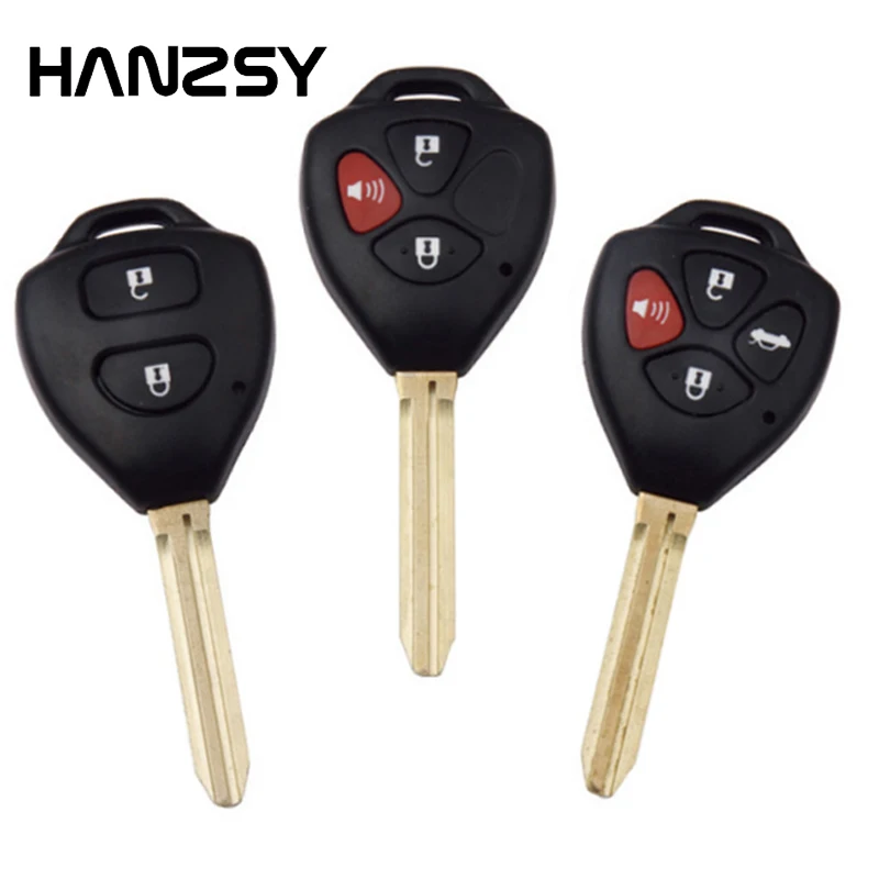 

HANZSY 2/3/4 BT Car Keys Shell Case for TOYOTAT CAMRY 2007 2008 2009 2010 Avalon COROLLA REIZ RAV4 CROWN Remote Key shell fob