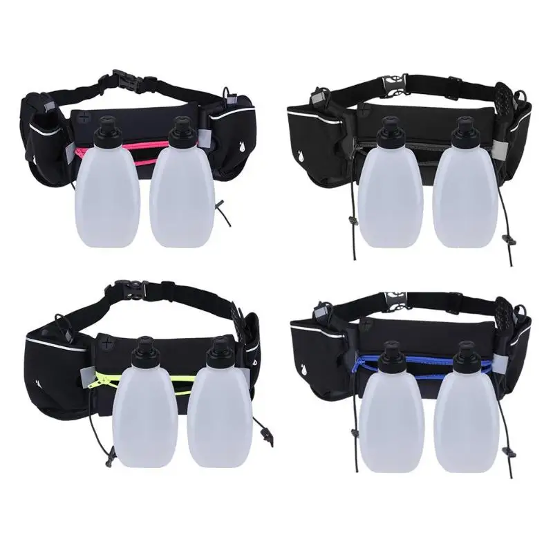 

Outdoor Sports Running Belt Bag with 2 Water Bottle Holder Phone Walking Running Sport Waist Bag for Men Women Z60