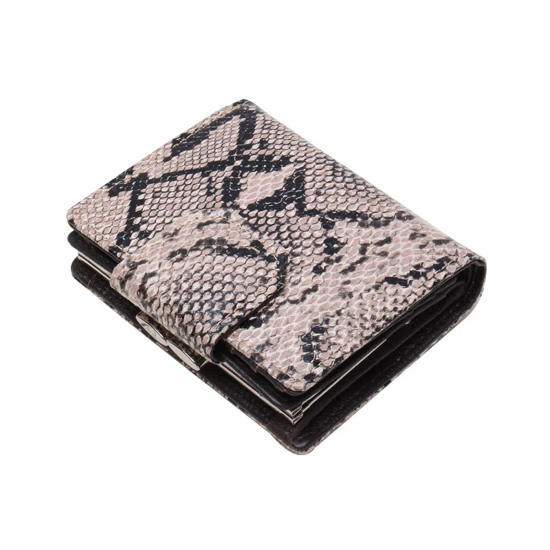 

Luxury Brand Women Wallets Genuine Leather Wallet Snake Split Leather Wallet Coin Purse Ladies Leather Card Holder Women Cartera