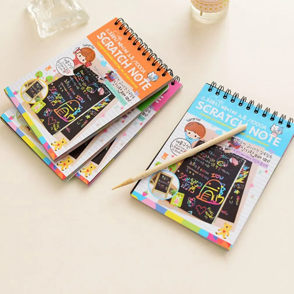 Y031 креативный Цвет Diy катушка скретч картина Детская граффити эскиз книга