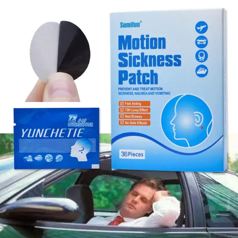 36pcs/lot Car Motion Sickness Relief Patch Anti Carsickness Airsickness Seasickness Nausea Preventing Chinese Plaster U2 |