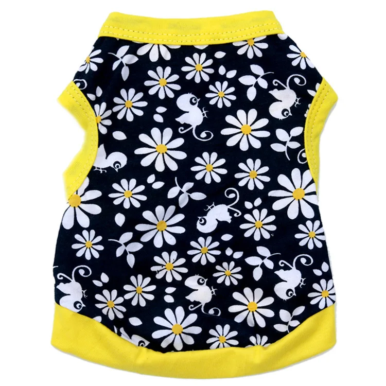 

100% cotton single jersey "birdsong floral" pet vest