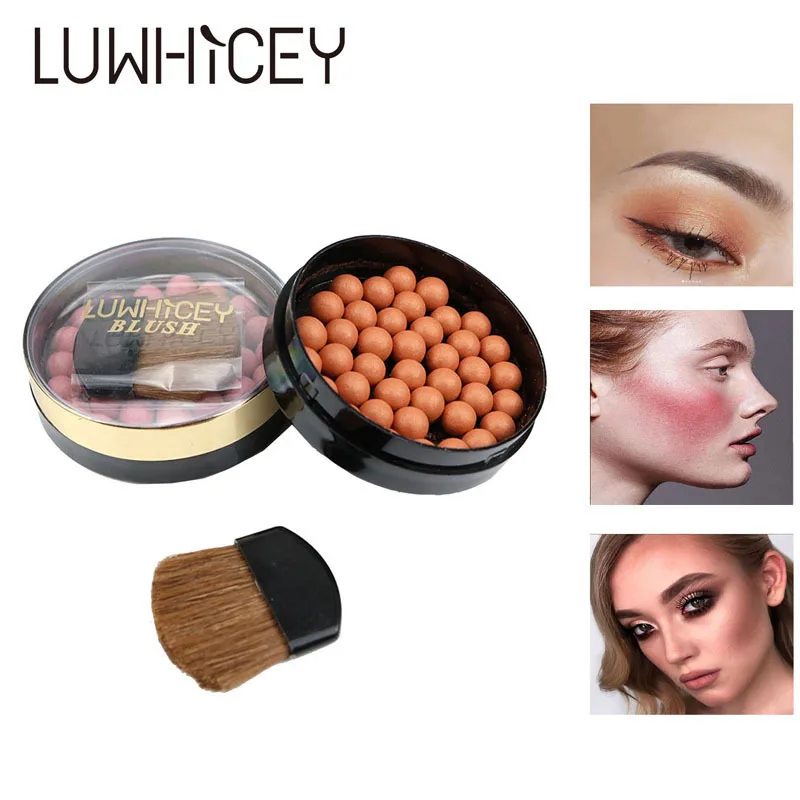 

Waterproof Blush Long Lasting Pigments Matte Natural Face Blush Ball Oil-control Contouring Blush Bronzer