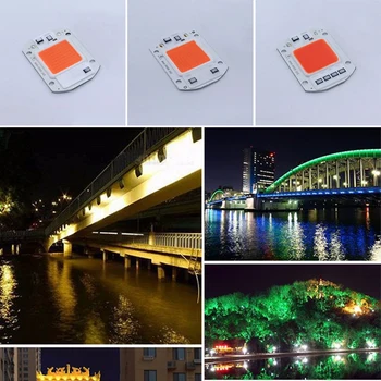 

1pc COB LED Grow Chip Lamp Full Spectrum 20W 30W 50W LED Diode LED Grow Light Fit Olampy For Seedling Indoor DIY