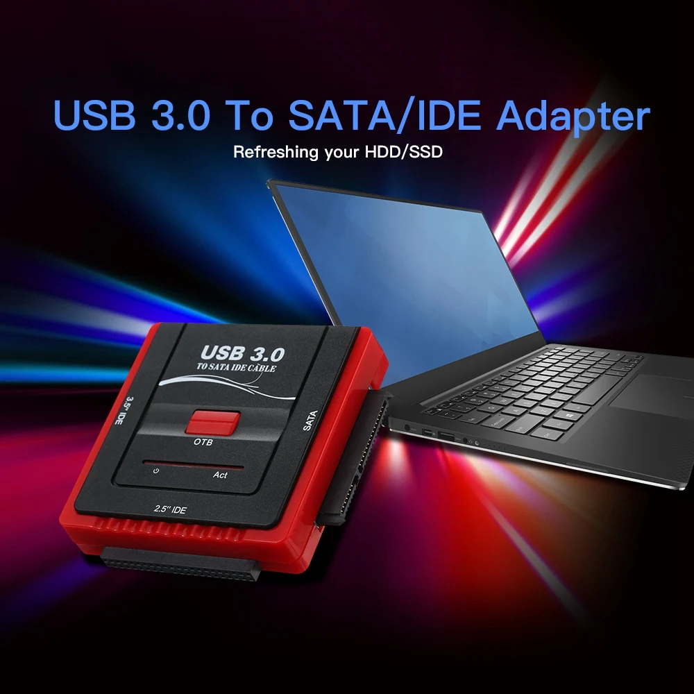 Usb 3,0 на Sata/Ide адаптер для жесткого диска конвертер адаптер для универсального 2,5/3,5 Hdd/Ssd жесткого диска с блоком питания(Eu Pl