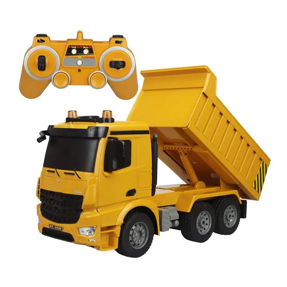 

1:20 2.4G Alloy Engineering Vehicle Truck Model Simulation Toy Car Dump Truck Kids Summer Day Outdoor Activity Load Sands
