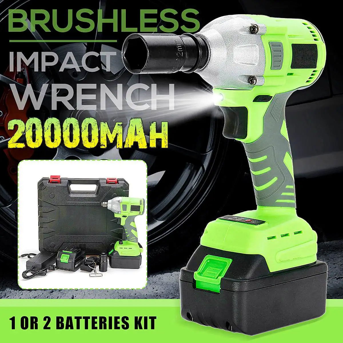 

Cordless/Brushless Electric Wrench Driver Drill 320N.m Impact Socket Wrench 20000mAh Battery Hand Drill Installation Power Tools