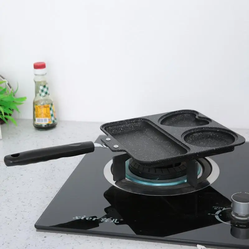 Домашний гриль сковорода кухонная посуда из нержавеющей стали двойная сковорода для стейка сковорода кухонные аксессуары инструмент для приготовления пищи