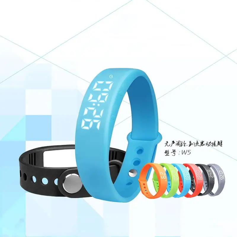 W5P Intelligent Reminder 3D Step Counting Watch New Sports Silicone Smart Bracelet Health