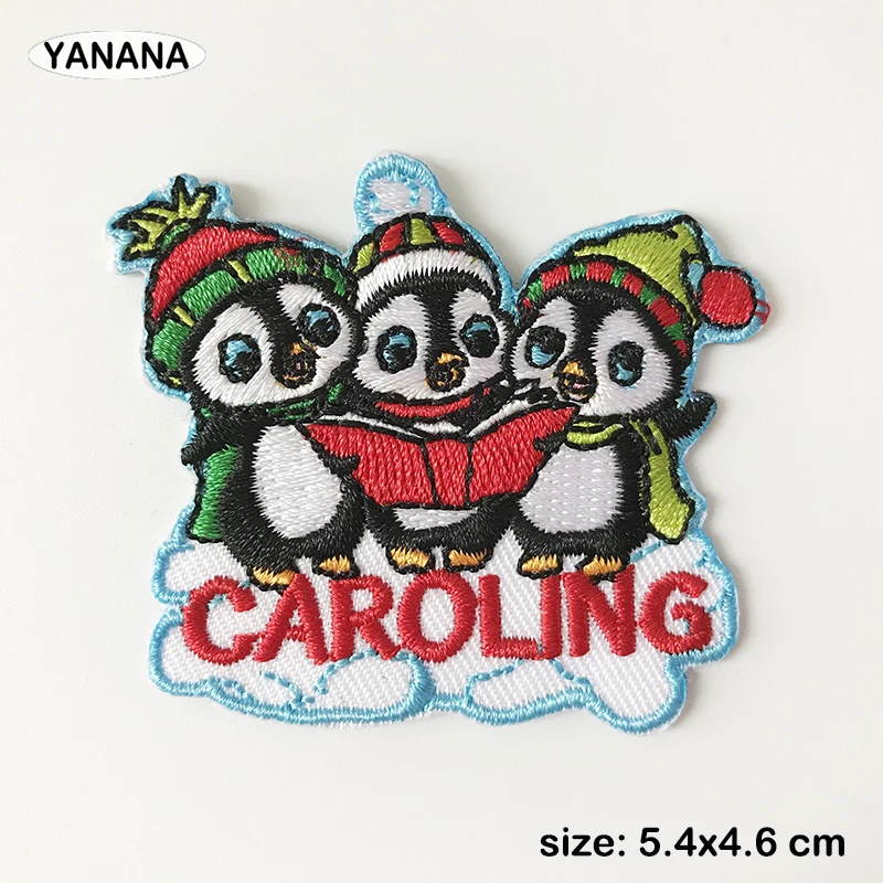 penguin singing caroling Clothing Decoration Patch Iron on | Дом и сад