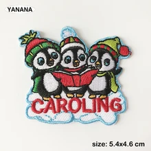 penguin singing caroling Clothing Decoration Patch Iron on Clothing caroling angel 3 l