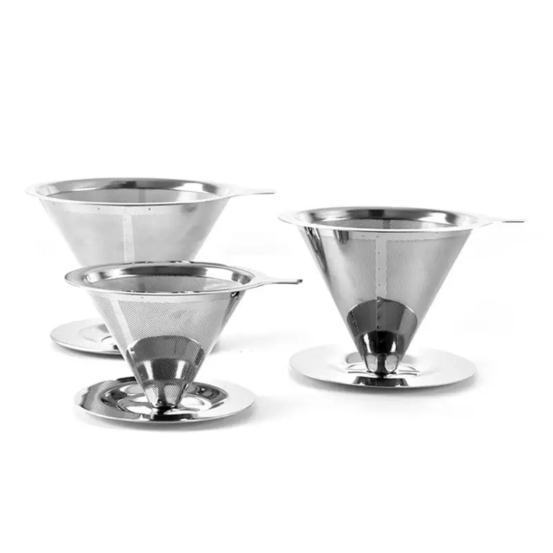 

Stainless Steel Coffee Filter Double Layer Fine Drip Filters V60 Filter Cup