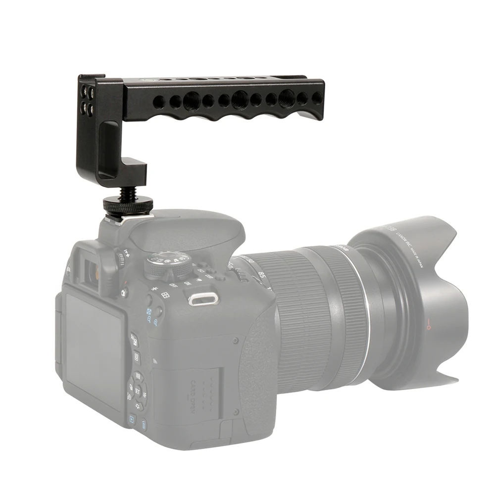 Video Stabilizing Top Handle Grip & Cold Shoe Extender Mount 1/4 3/8