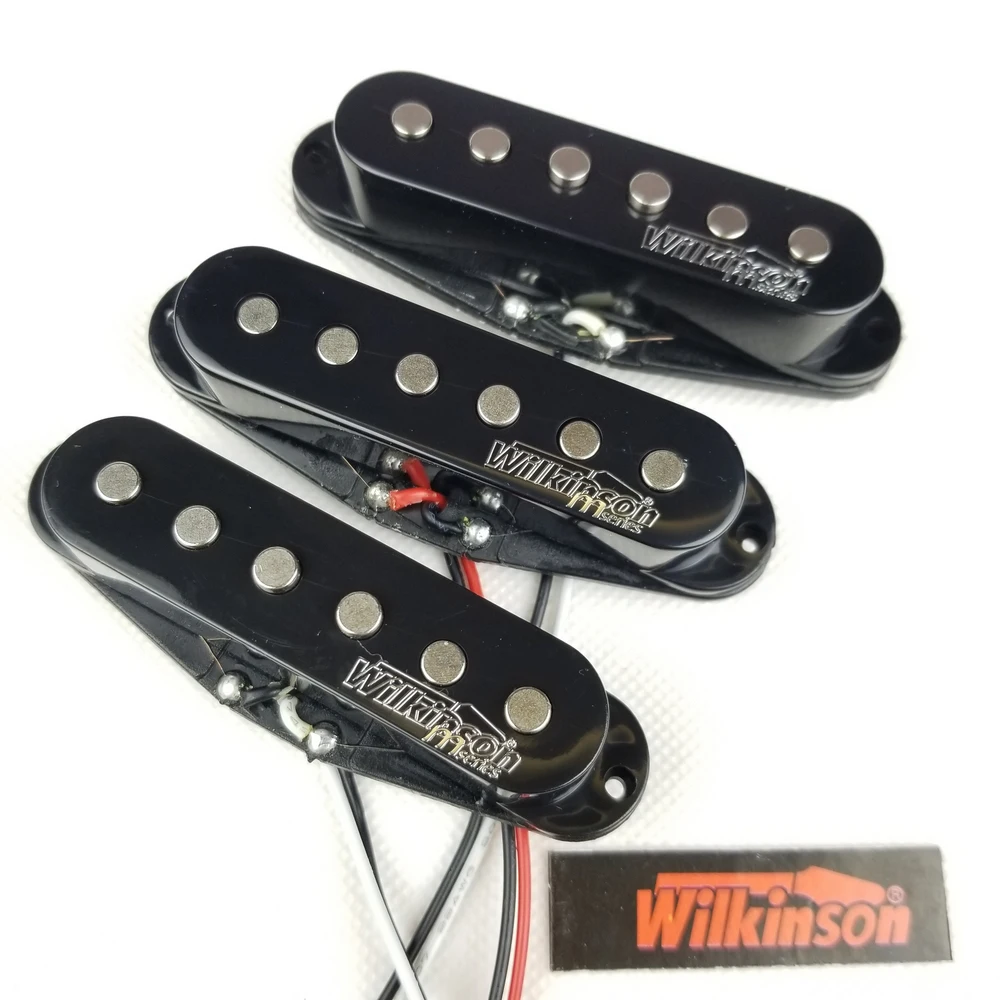 *NEW Wilkinson WOVS LOADED PICKGUARD for Fender Strat Black Pearloid 3Ply 8 Hole