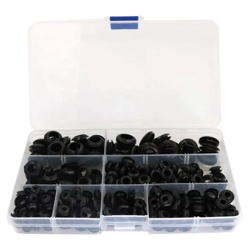 

260pcs Rubber Grommet Assortment Wiring Coil Wire Gasket M3 / M4 / M5 / M6 / M8 / M10 / M12