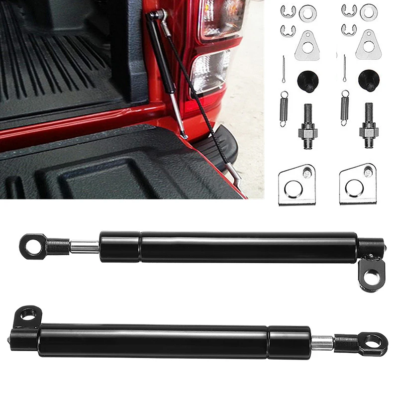 2pcs 195mm Car Rear Tailgate Slow Down Lift Strut Kit Black For Ford Ranger T6 2012-2016 Auto Rear 