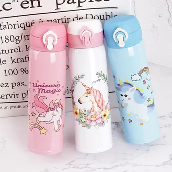 

Vacuum Flasks Thermo Cup 500ml Portable Student Insulation Thermal Cups Drink Bottle Stainles Steel Children Cup Car Thermos