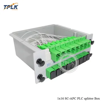 

5pcs Original hotsale New 1*16 splitter Box Fiber Optical SC APC PLC Splitter Cassette Box Card Inserting SC/APC PLC splitter