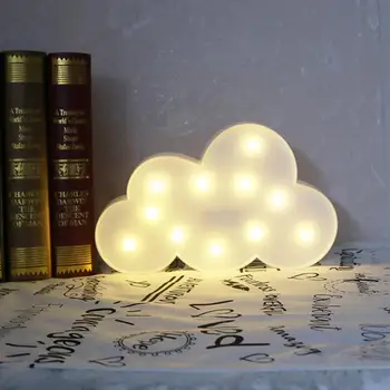 

Cloud Shape Decorative Wall Hanging LED 3W 3V Lamp Night light Light 2 x AA batteries (not included)