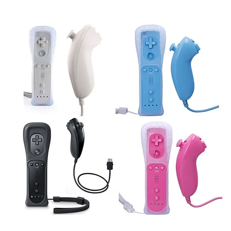 

Free Comfortable Wireless Remote Wiimote Controller with Wrist with Silicone Case L1R1 GamePad JoyStick
