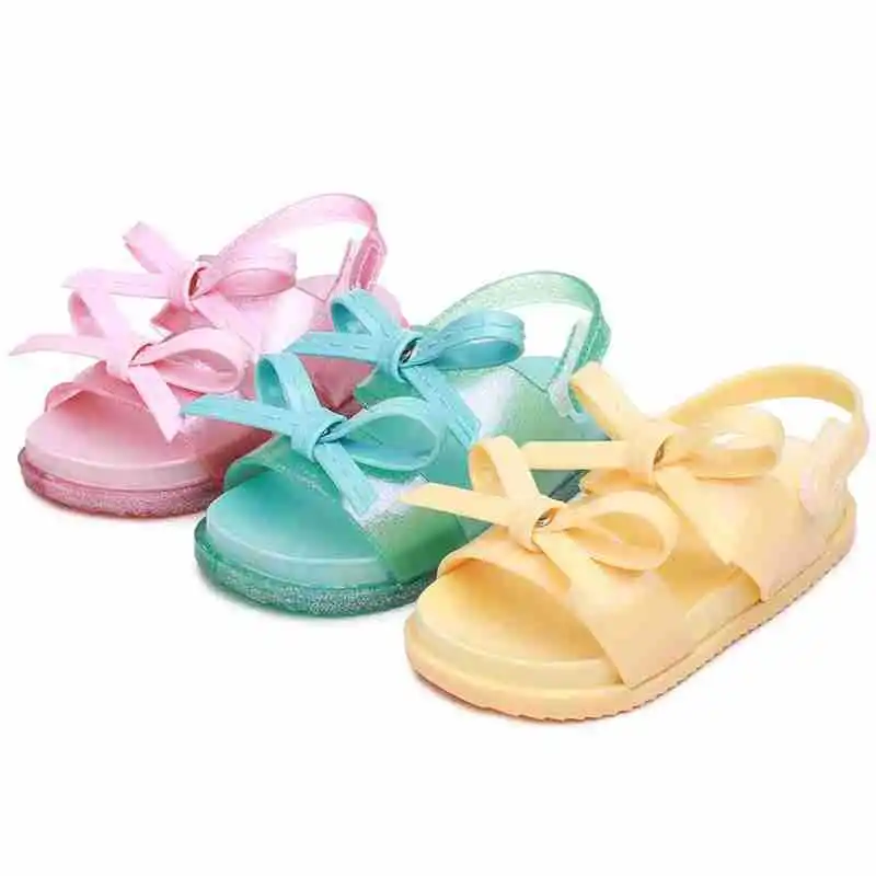 

Melissa Bow Brazil Girls Jelly Sandals 2019 Summer Children Sandals Melissa Shoes Non-slip Girls Princess Sandals