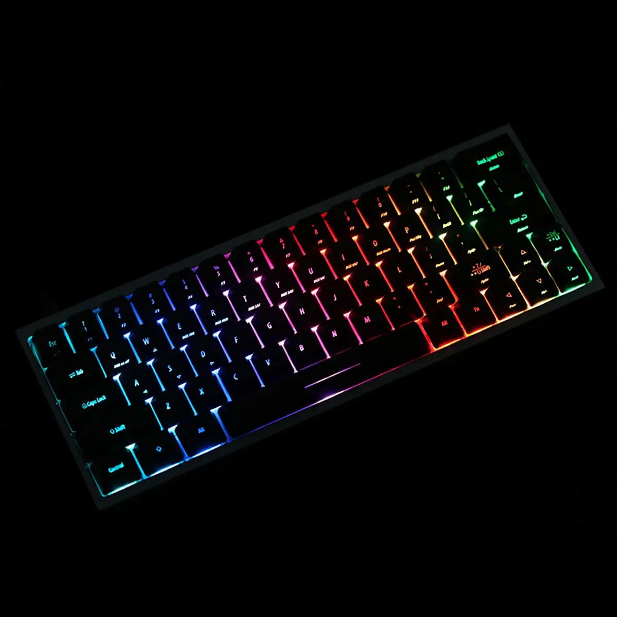 64 ключ светильник прозрачный ABS колпачки OEM профиль Набор для GK64 Merchanical игровая