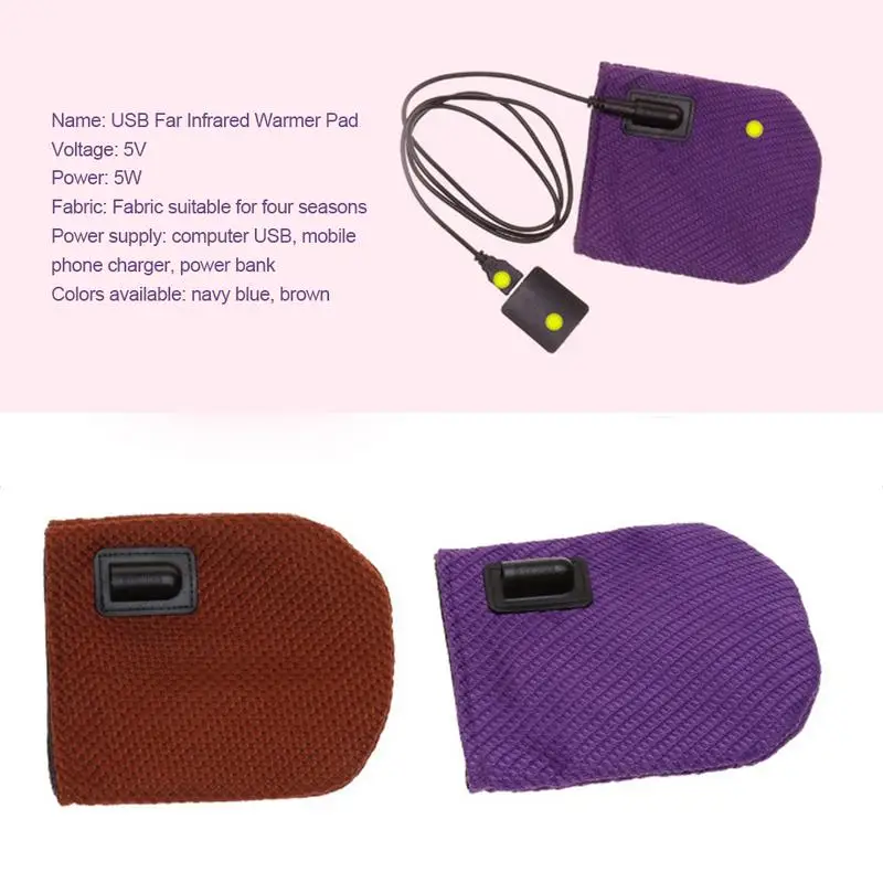 USB Charged Warm uterus Paste Pads Waterproof Carbon Fiber Heating Pad