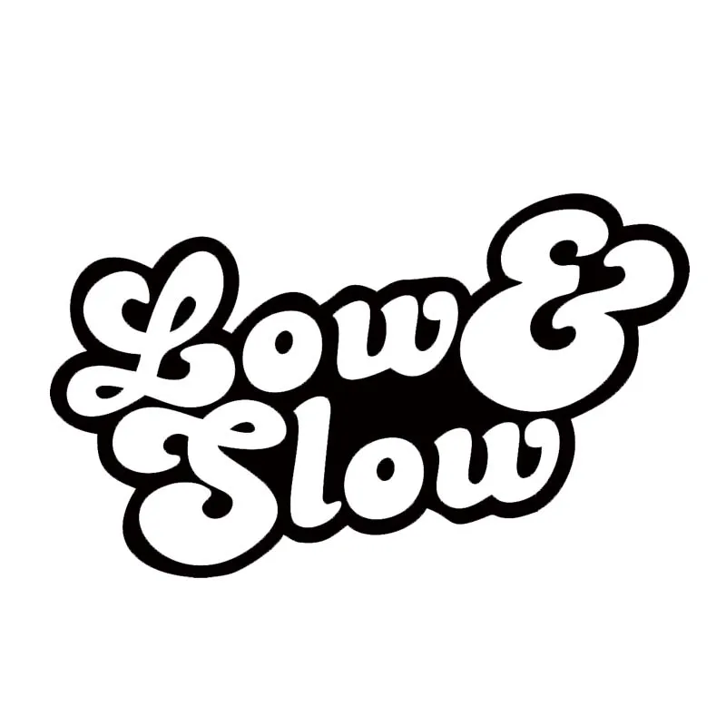 

New Style Car Styling For Aufkleber Low & Slow Black White Sticker Tuning Fun US Personality Cartoon Vinyl Decal Jdm