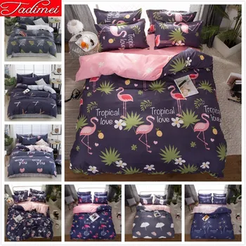 

Tropic Flamingo Pattern Duvet Cover Bedding Set Adult Kids Child Soft Cotton Bed Linen Single Full Queen King Big Size Bedspread
